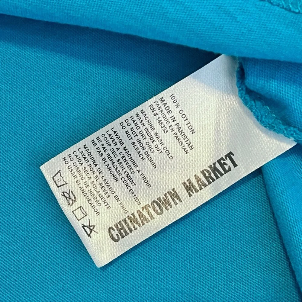 CHINATOWN MARKET Born Again Christian Dior Puff Paint Logo Tee Oversized TShirt - Picture 8 of 9